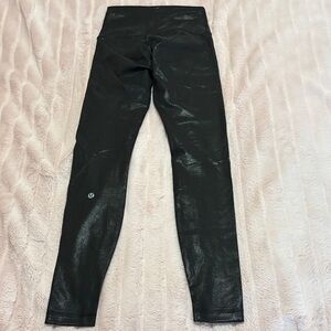 Lululemon Athletica Metallic Black Leggings